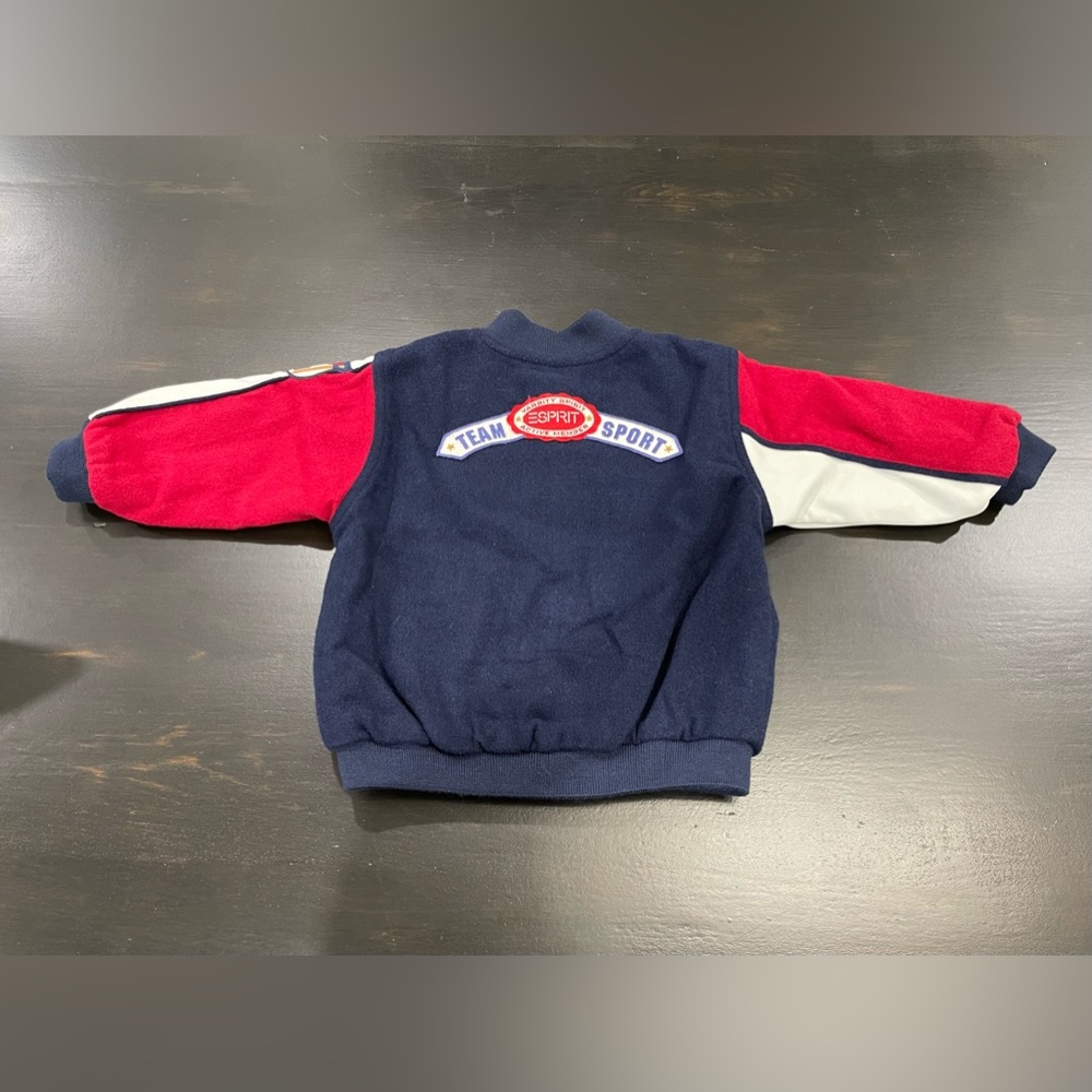 Rare Vintage Esprit Boys Varsity Spirit Team Sport Bomber Jacket Sz 3T